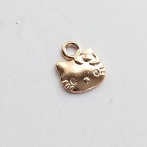 Vintage Hello Kitty Gold Tone Bracelet Charm Tiny Delicate Dainty Pendant